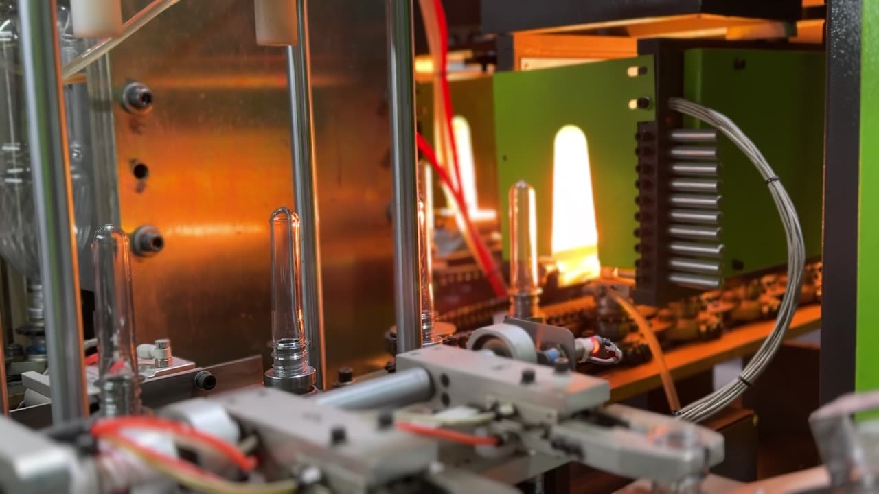 Преформы светятся при 110°C в инфракрасной зоне